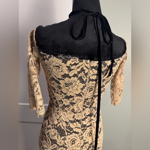 Alexis Lace Off-Shoulder lined Jumpsuit halter - Picture 8 of 16